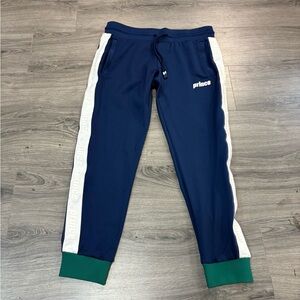 Prince Navy Joggers with Green Cuffs